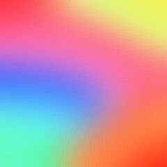 Abstract blurred gradient pastel background in bright colors. Rainbow colors background.  Wallpaper. 
