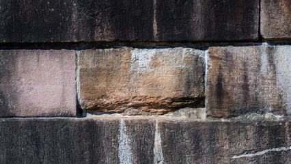 Stonewall textured background - large quarried blocks of stone combine into patterns of an exterior wall.
