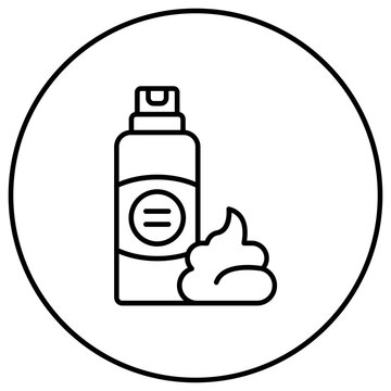 recommend clip art: Barber Foam Line Icon