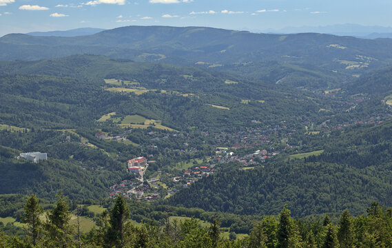 the mountain town of "Wisła" in Poland