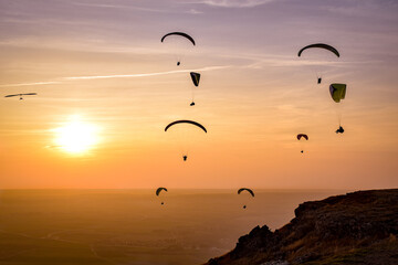 parapente en La Muela al atardecer con DParapente
