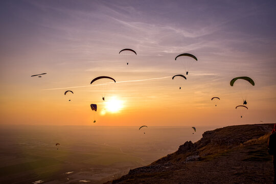 parapente en La Muela al atardecer con DParapente