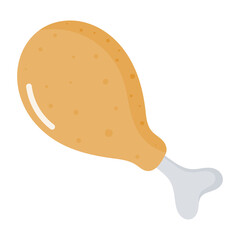 Fried chicken leg icon.