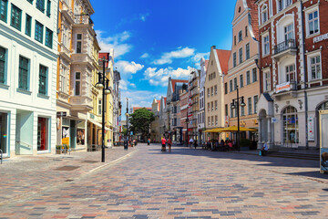 A market in an old European city 