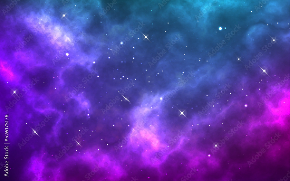 Wall mural galaxy background. realistic milky way. magic color cosmos. starry nebula with constellations. brigh