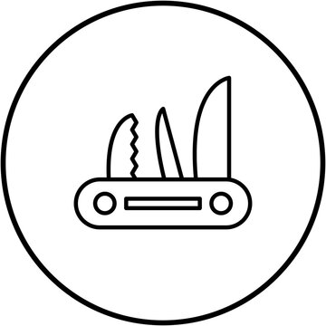 recommend clip art: Pocket Knife Line Icon