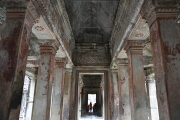 Fototapeta na wymiar The King's Hallway in Angkor Wat, Siem Reap, Cambodia