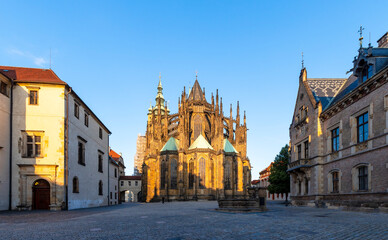 Naklejka na ściany i meble The Prague Castle view in Prague City