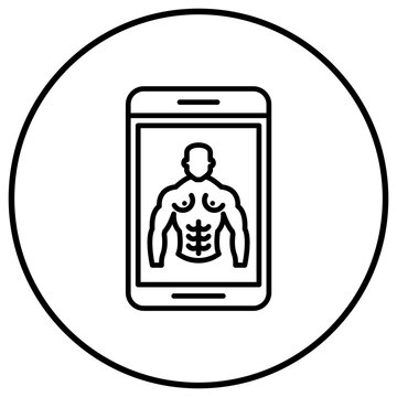 Full Body Muscle Line Icon