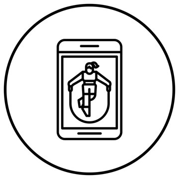 Jumping Jack Line Icon