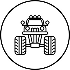 Race Truck Line Icon © SAMDesigning