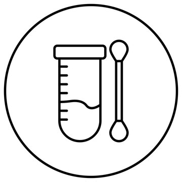 Swab Test Line Icon