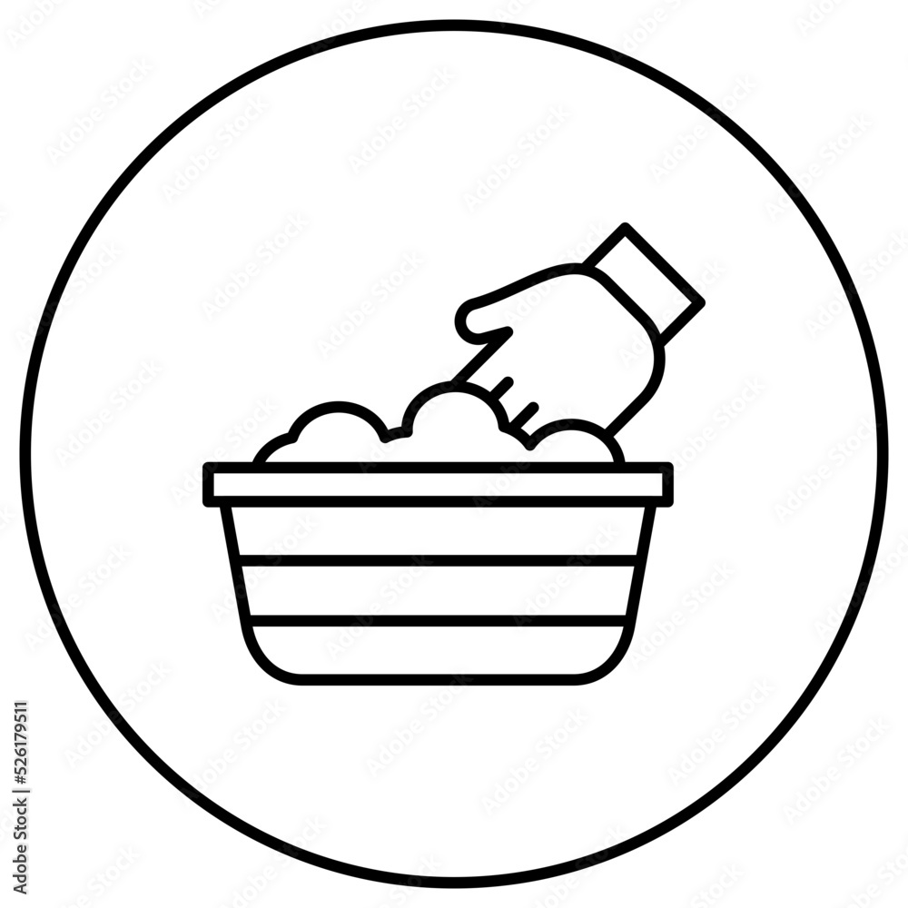 Poster Hand Washing Clothes Line Icon