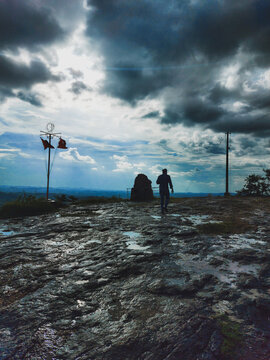 Solus man under the sky