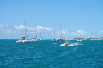boats on the sea