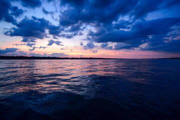 Sunset on a midwestern lake 