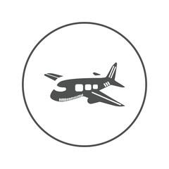 Passenger carrier aircraft icon | Circle version icon |