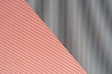 Gray and pink two tone color paper background with stripes. Abstract background modern hipster futuristic. Texture design