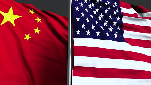 VIDEO BANDERAS DE CHINA Y ESTADOS UNIDOS