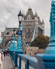 Tower Bridge with the lamps. London, England. UNITED KINGDOM