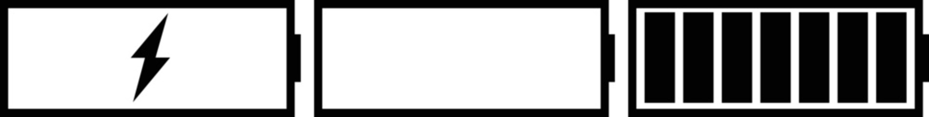 Obraz premium battery charger icon. battery charge level. battery Charging icon, energy icon design. Discharged and fully charged battery smartphone