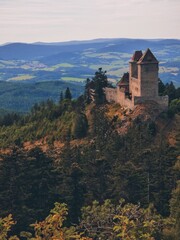 Castle in the mountains in the Czech republic 