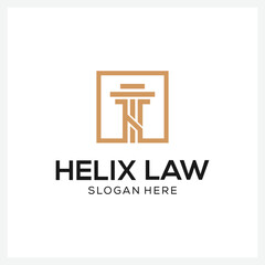 monogram law firm letter H logo design template