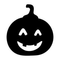 Halloween scary pumpkin spooky creepy vegetable icon.