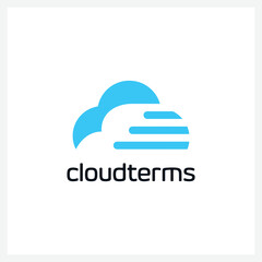 Cloud logo design vector template