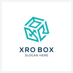 Virtual Reality OXR Logo Design Template