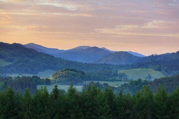 spring morning in the mountains, Bieszczady