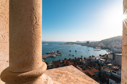 View of Split From Bell Tower of St. Dominus Cathedral
