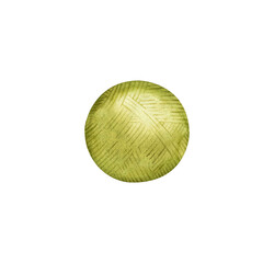 Watercolor illustration, knitted yarn, boho, craft, sticker, wool, matting, linen, cotton thread, ball, knitting threads, wool, knitted texture, imitation of knitting green, ocher, olive, light green