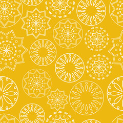 Fototapeta premium Vector. Perforated bright patterns Papel Picado pattern on a colored background. Hispanic Heritage Month. Polygonal seamless pattern for web banner, poster, cover, splash, social network.