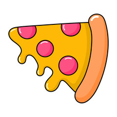 Pizza slice icon.