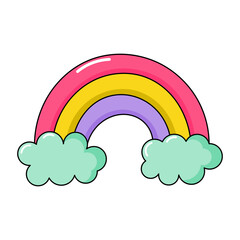 Colorful rainbow icon.