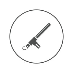 Police baton security weapon icon | Circle version icon |