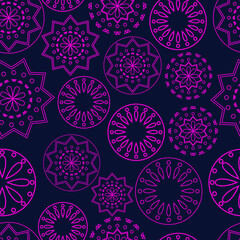 Vector. Perforated bright patterns Papel Picado pattern on a colored background. Hispanic Heritage Month. Polygonal seamless pattern for web banner, poster, cover, splash, social network.