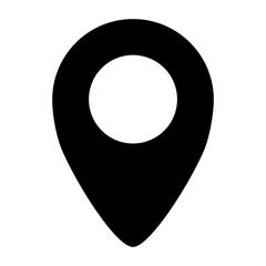 Red map pointer icon simple location mark gps.