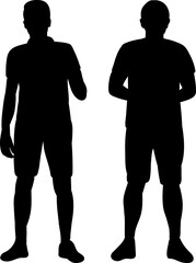 black male silhouette isolated, vector