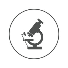 Biology laboratory research microscope icon | Circle version icon |