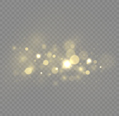 Blur sparks stars, gold dust, sparkle lights bokeh © Vitalii