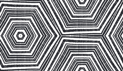 Geometric seamless pattern. Black symmetrical