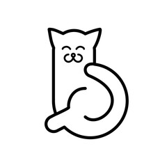 cure cat - vector icon