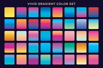 Gradient cover set, colorful gradients, blurred colors and vivid smartphone