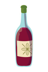 wine bottle illustration
