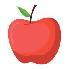 bright red apple