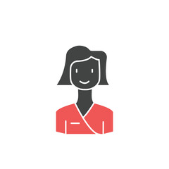 Female Nutritionist icons  symbol vector elements for infographic web