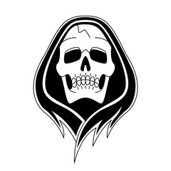 Isolated reaper tattoo Death Halloween season Vector