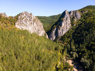 Aerial view of Erma River Gorge, Bulgaria